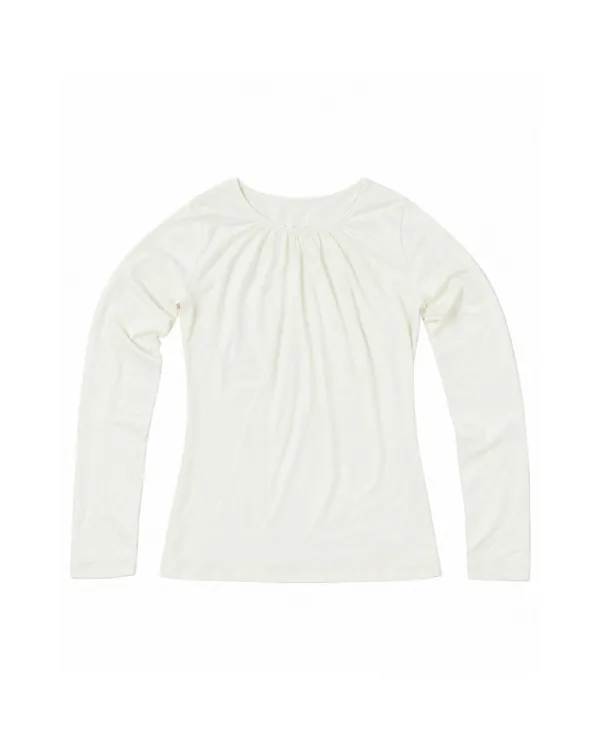 Shirring Modal Tee_White