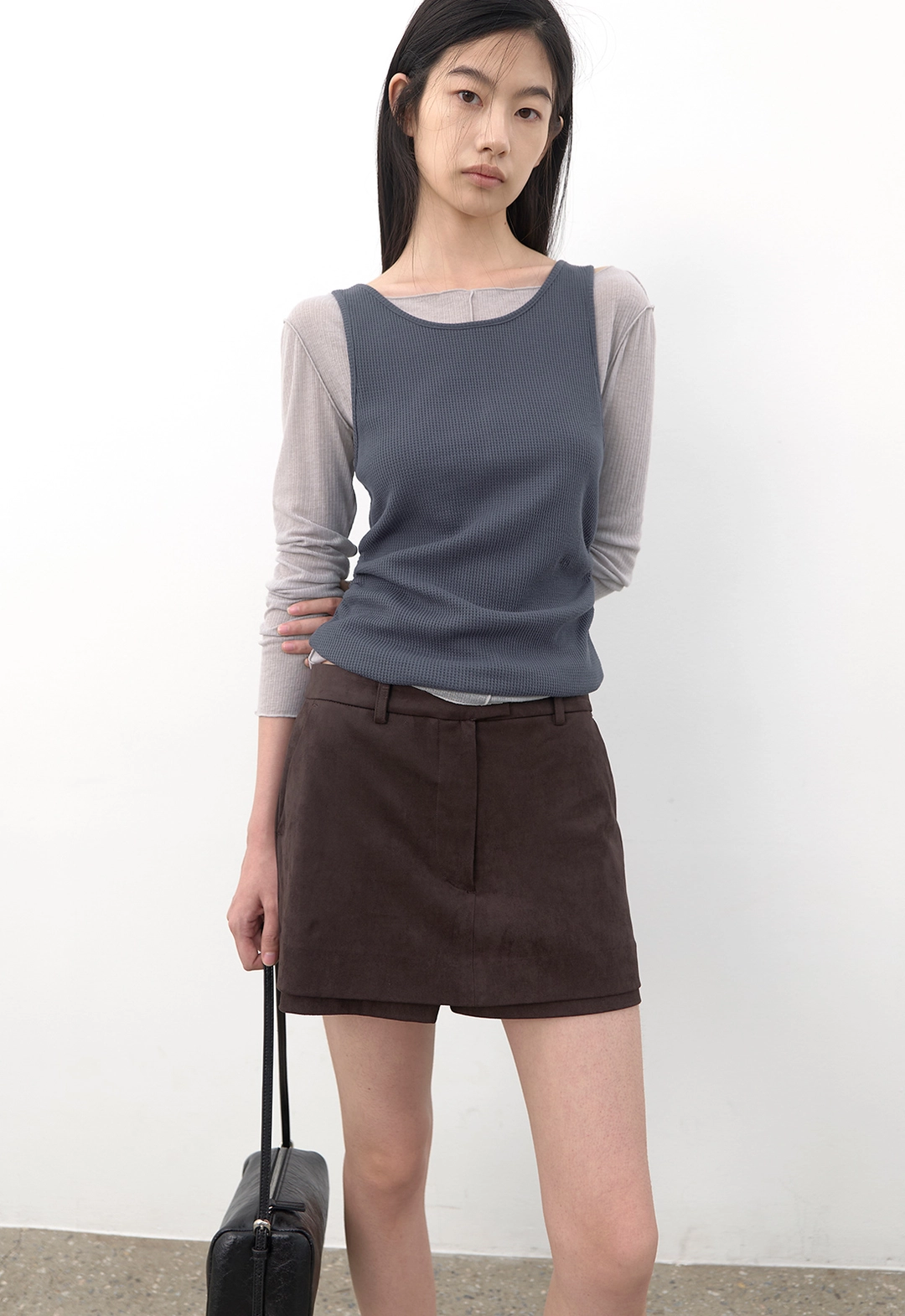 아뜰리에 나인 (T-7284)AN LAYERED BOAT NECK COMBO TEE S 상품 이미지 3
