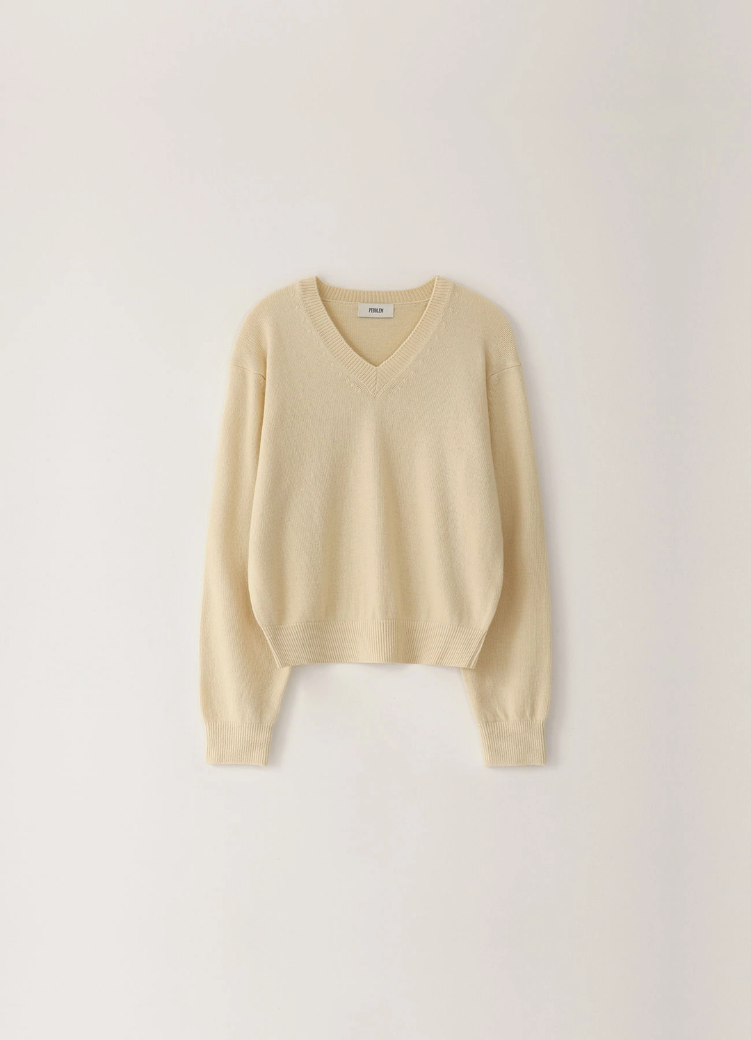 페블엠 Pure Loose V-neck Knit - Butter 상품 이미지 1