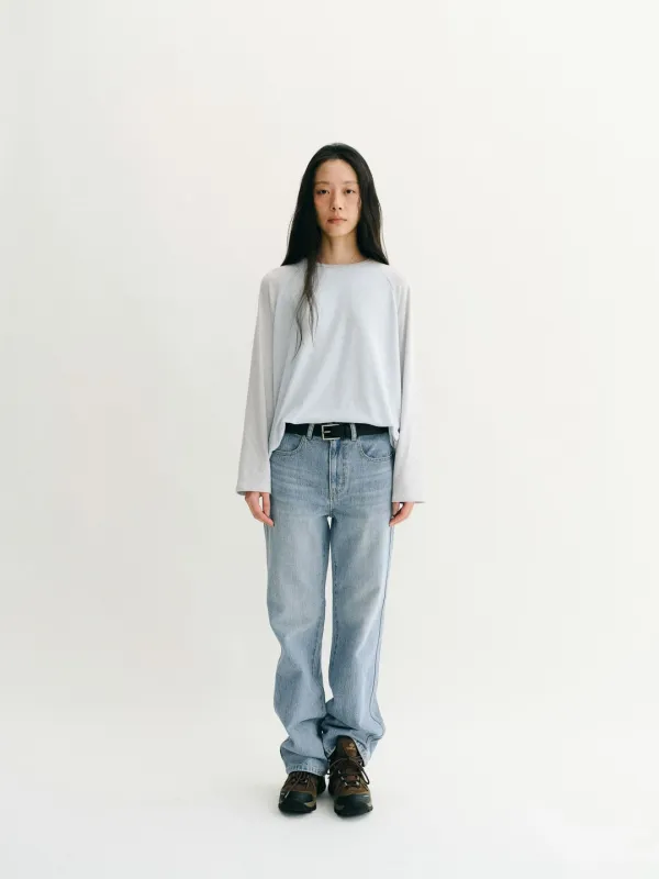 (1st) Brushed Raglan T-Shirt (Sky Blue)