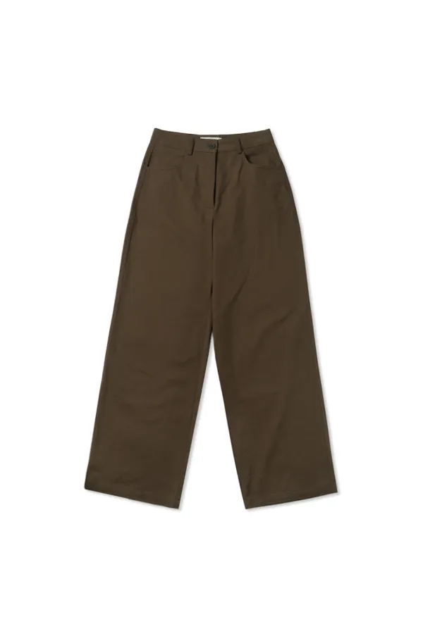 Wide cotton pants_brown