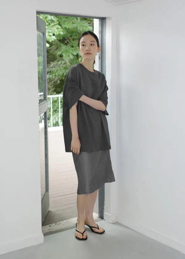 [ 바로배송 ] AIRE MIDI SKIRT [CHARCOAL]