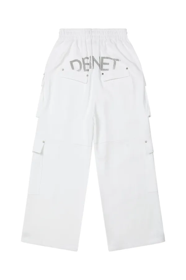 UTILITY CARGO SWEAT PANTS IN WHITE