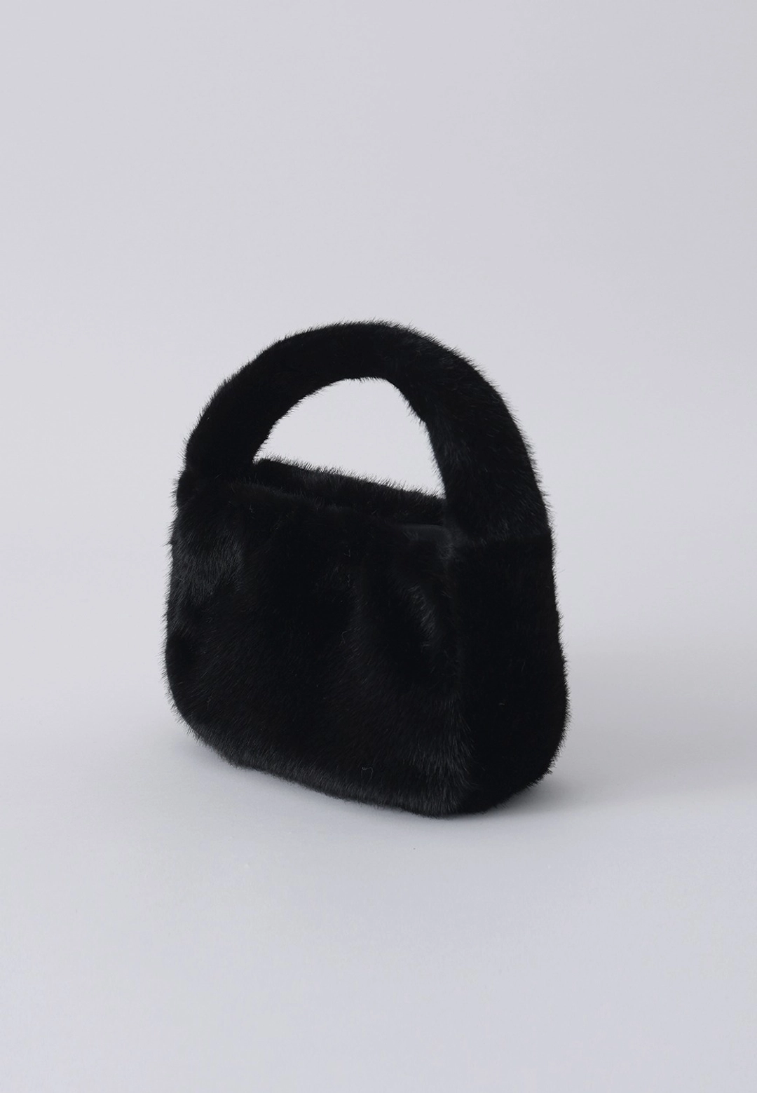 노티아 MINK FUR TOTE BAG - BLACK 상품 이미지 1