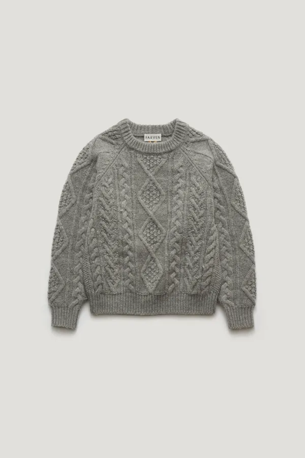 [WOOL 100%] CAROL WOOL CABLE KNIT_SLATE GREY / ₩198,000