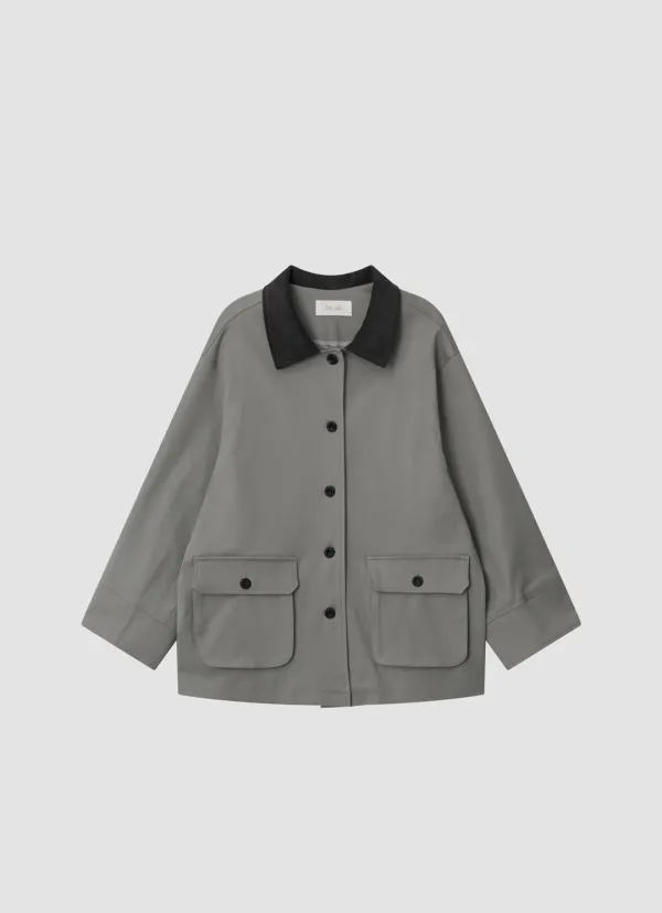 Corduroy Point Work Jacket_Blue gray