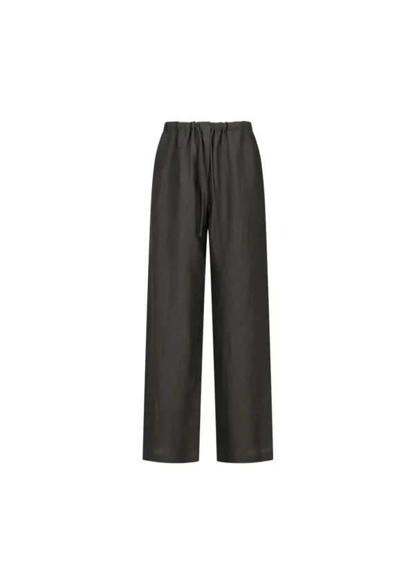 Linen Banding Pants, Khaki Grey