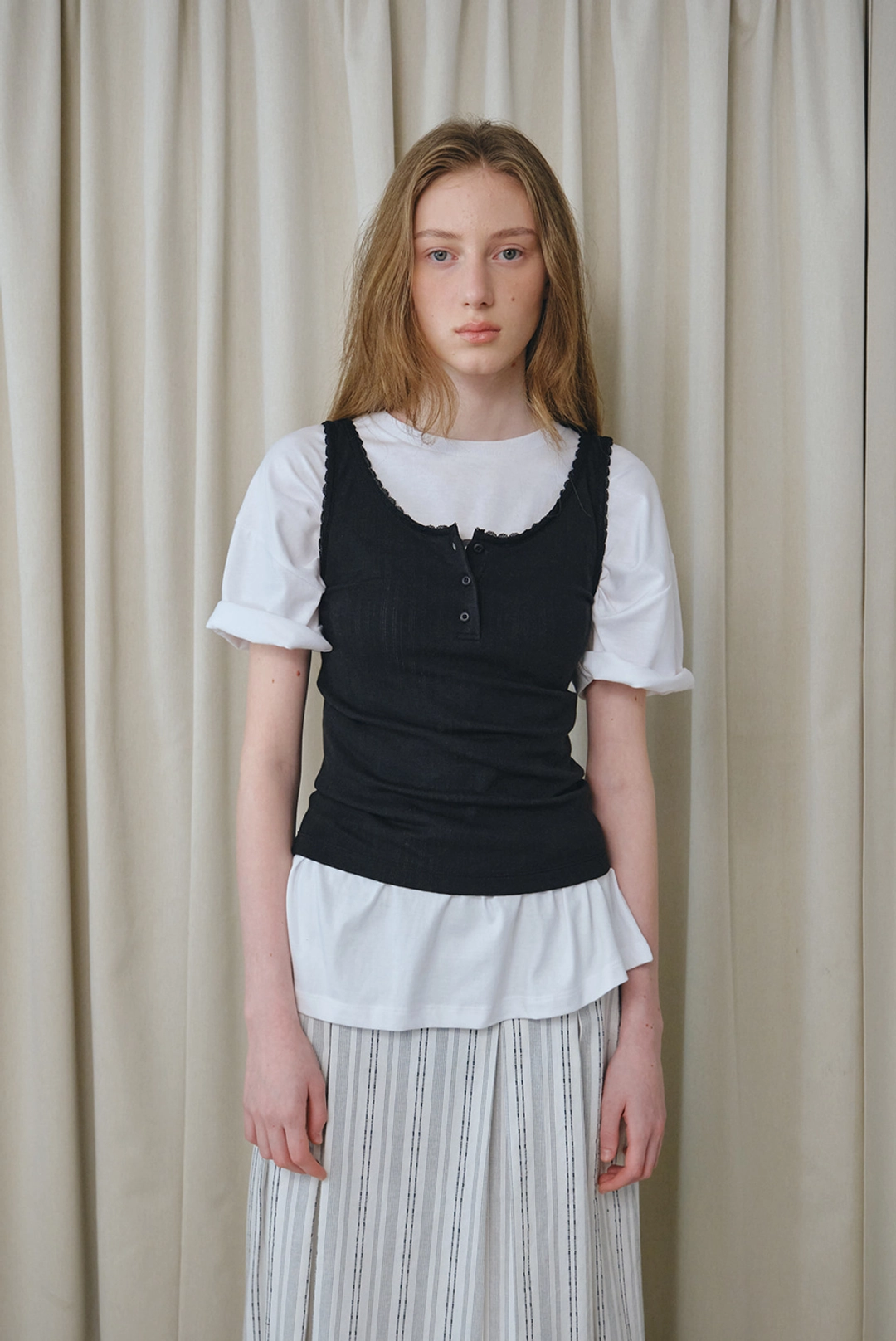 브렌다 브렌든 renee lace sleeveless - black 상품 이미지 2