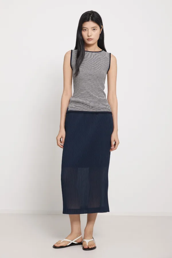 Winsom Stripe Sleeveless Top (Green)