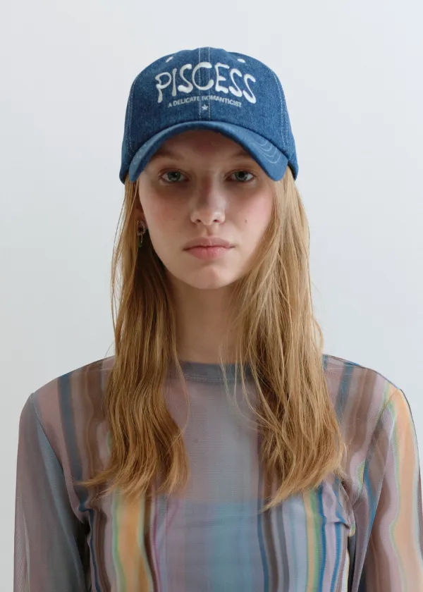 PISCESS Logo Graphic Cap_Dark Blue