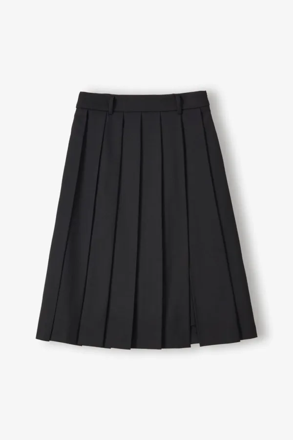 Bound Pleats Skirt (Black)