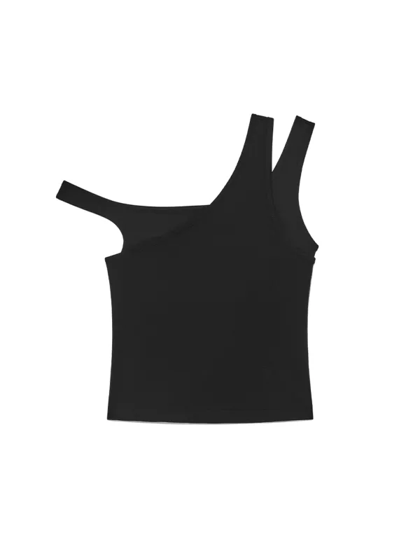 Layered Tank Top Black
