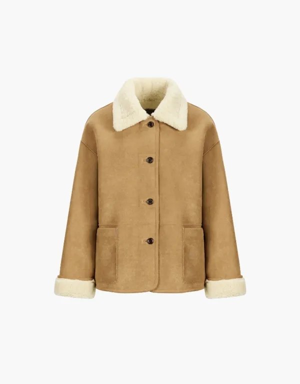 reversible shearing mustang - camel