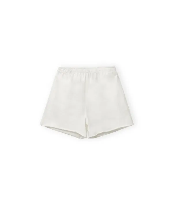 W Cut Off Single Shorts, Ivory