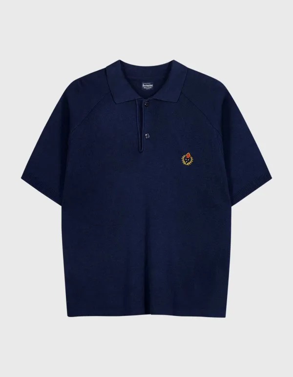 CREST RAGLAN POLO SHIRT / Navy