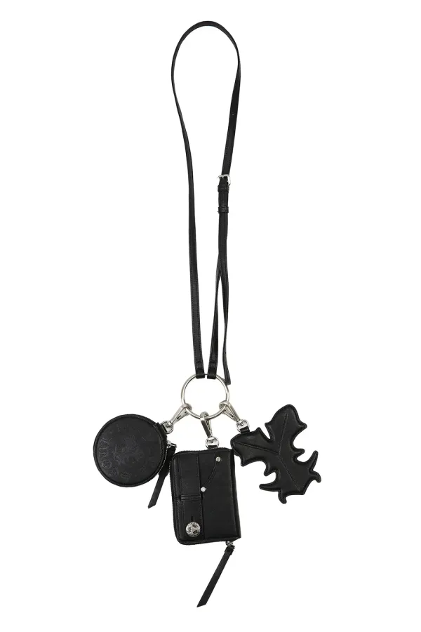 SYMBOL TRIPLE WRISTLET WALLET BLACK
