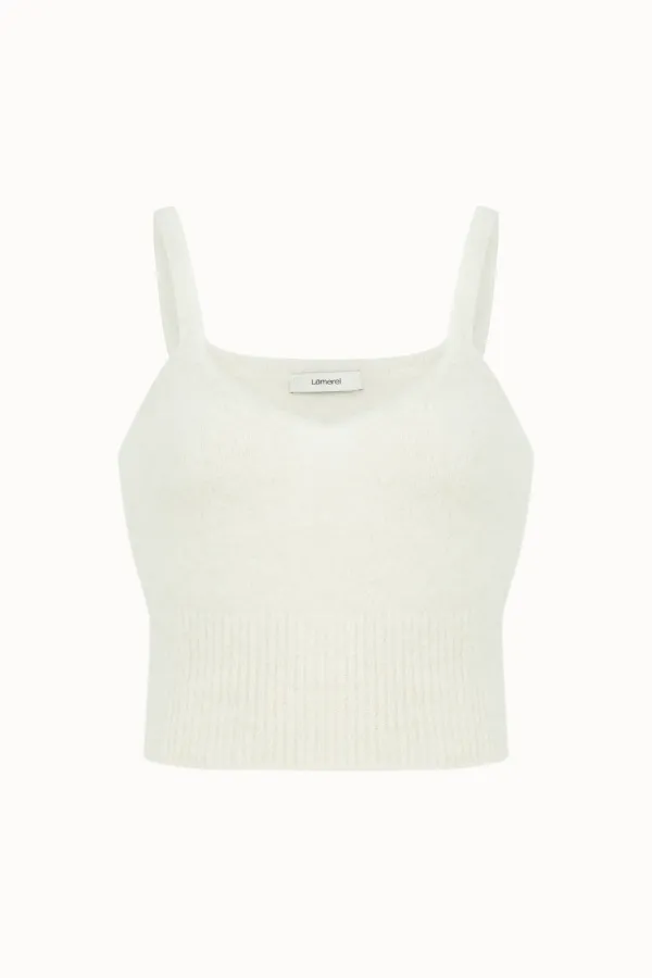 Alpaca Knit Bustier[LMBEAUKN287]-Ivory