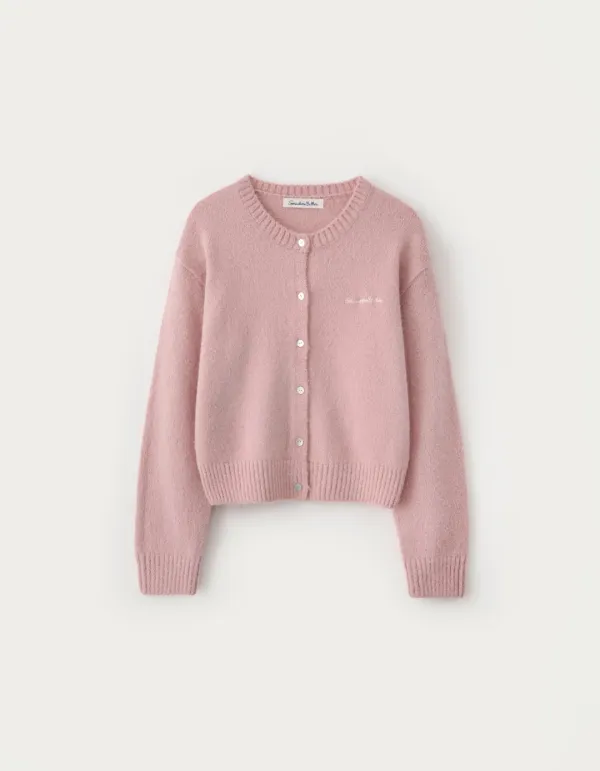 Manon Alpaca Cardigan - Pink
