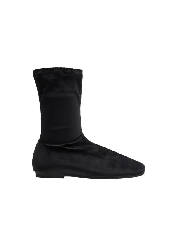 Velvet socks boots, Black