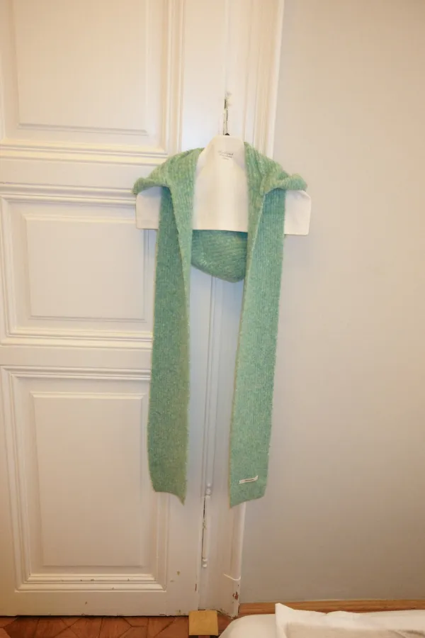 Etta Hoodie Muffler_Mint Green