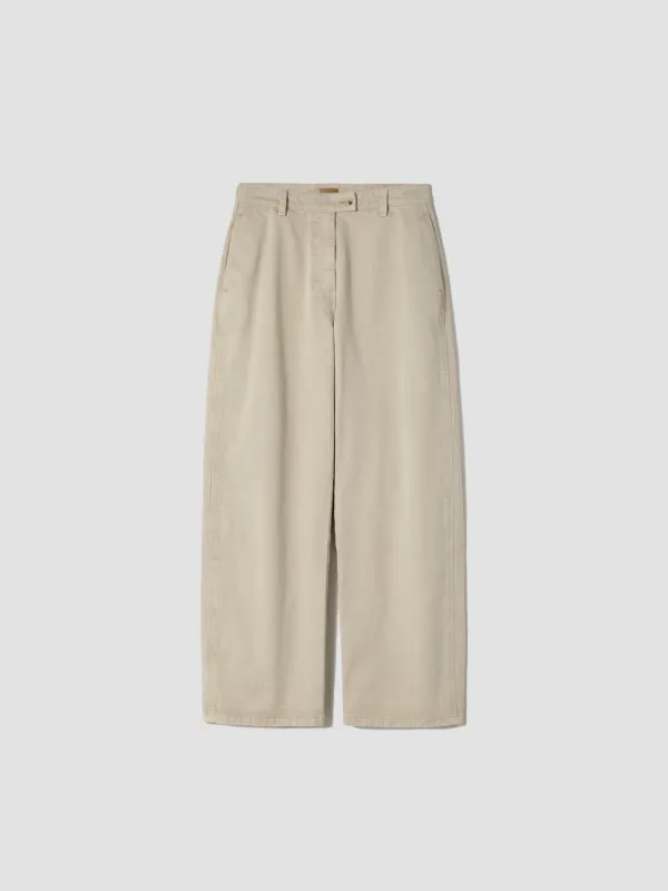 CLINT CURVED DENIM [BEIGE, NAVY]