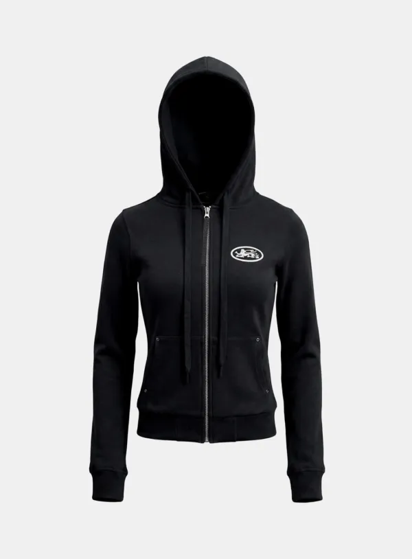 [w-hde26-025] Mystic Capsule Slim-Fit Zip-Up Hoodie - Black