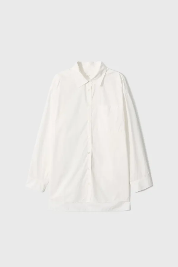 Claude Oversized Basic Shirt (White / Blue / Light Gray)