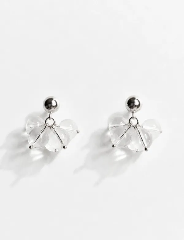 Clear Cluster Earrings