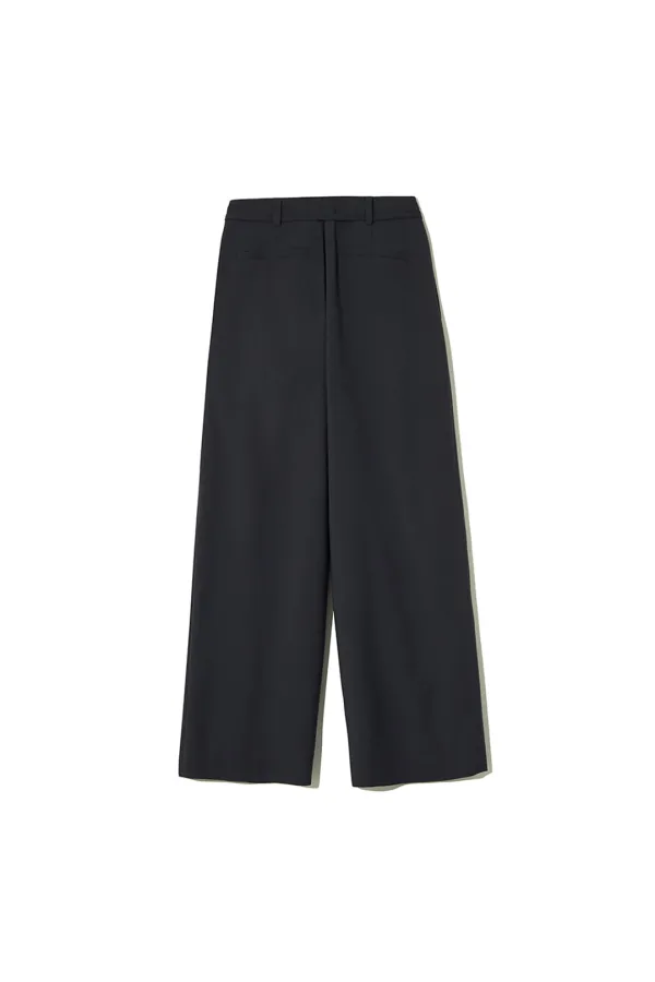 STRAIGHT WOOL BLEND TROUSERS [NAVY][예약배송 09/30]