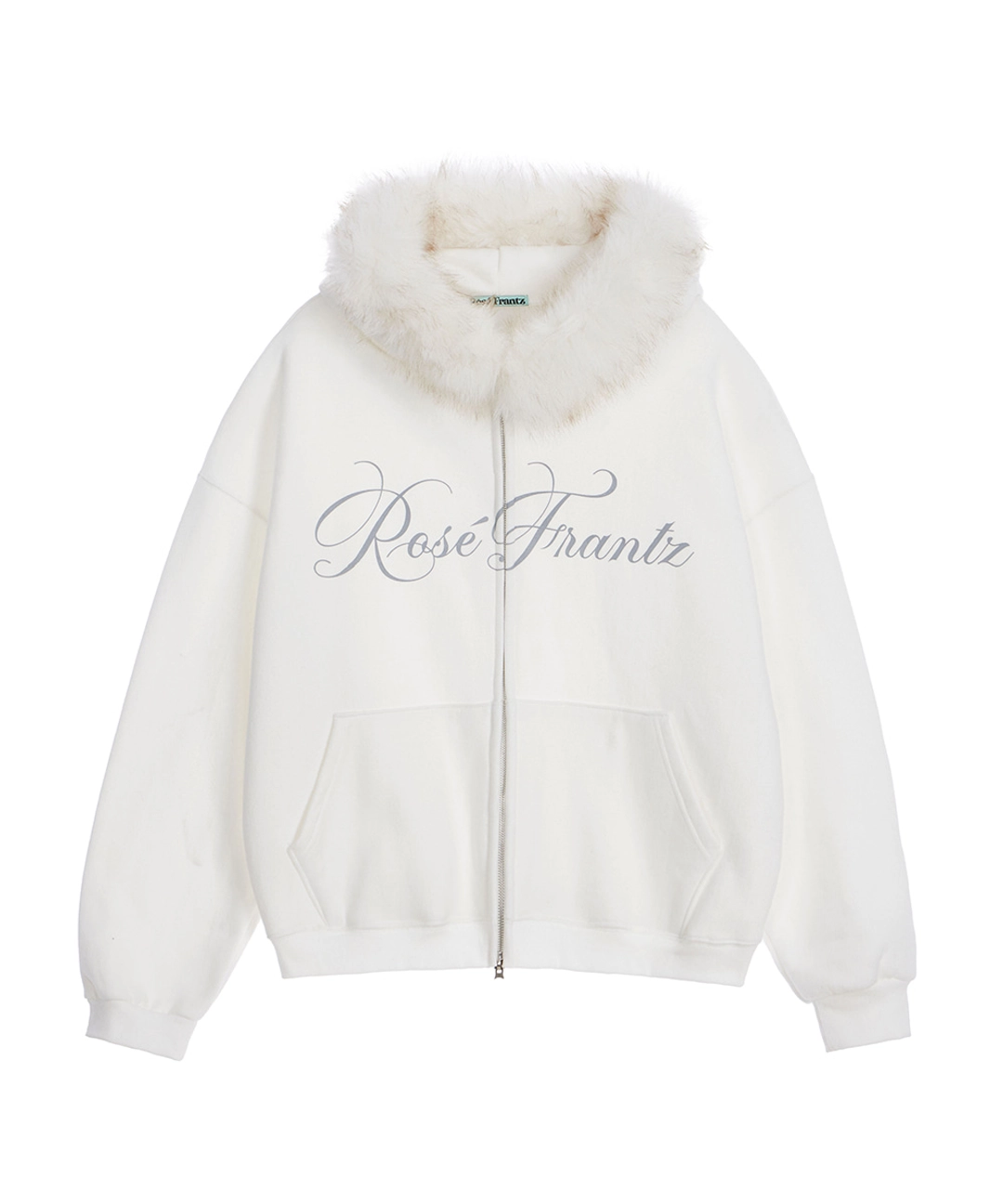 로제프란츠 Fur Overfit Lettering Hood Zip-up [Ivory] 상품 이미지 3