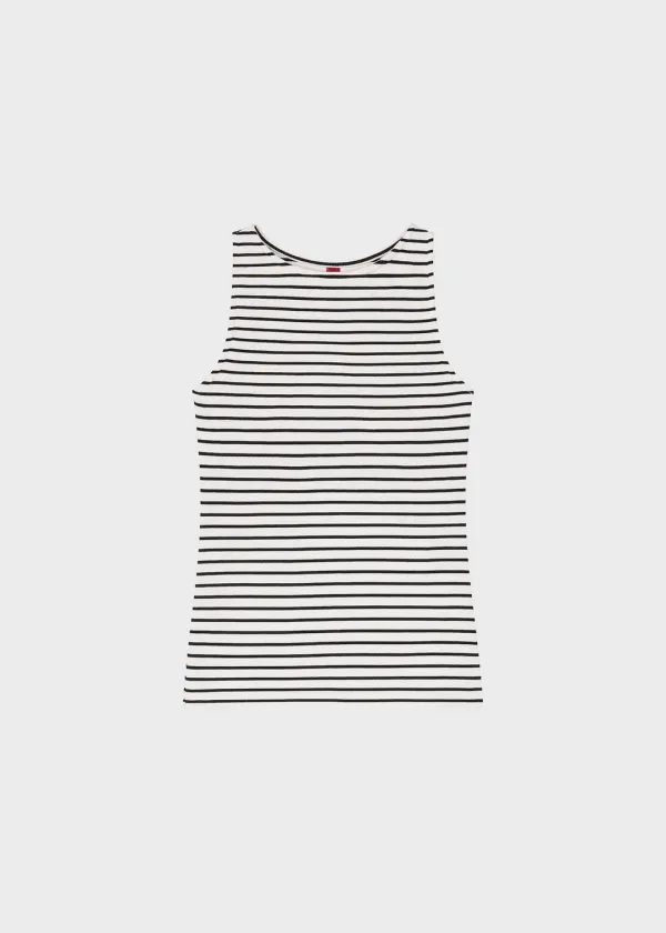Weekend Stripe Tank Top White