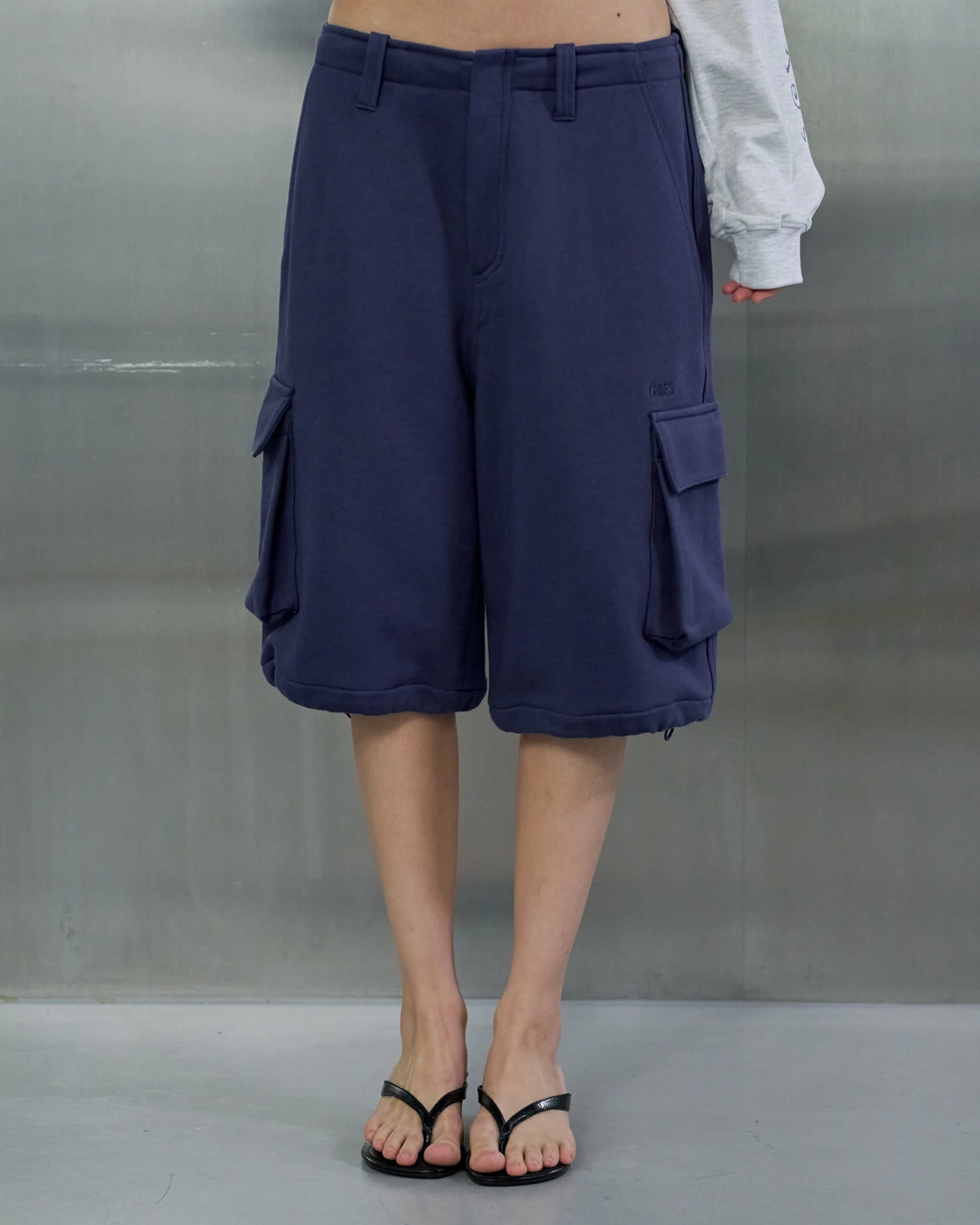 오데스 [9/18 예약 출고] LINDA SWEAT CARGO PANTS - BLUE 상품 이미지 1