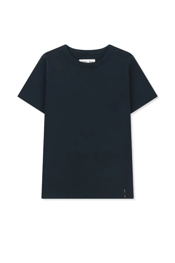 LABEL DETAIL SLIM FIT TOP IN NAVY