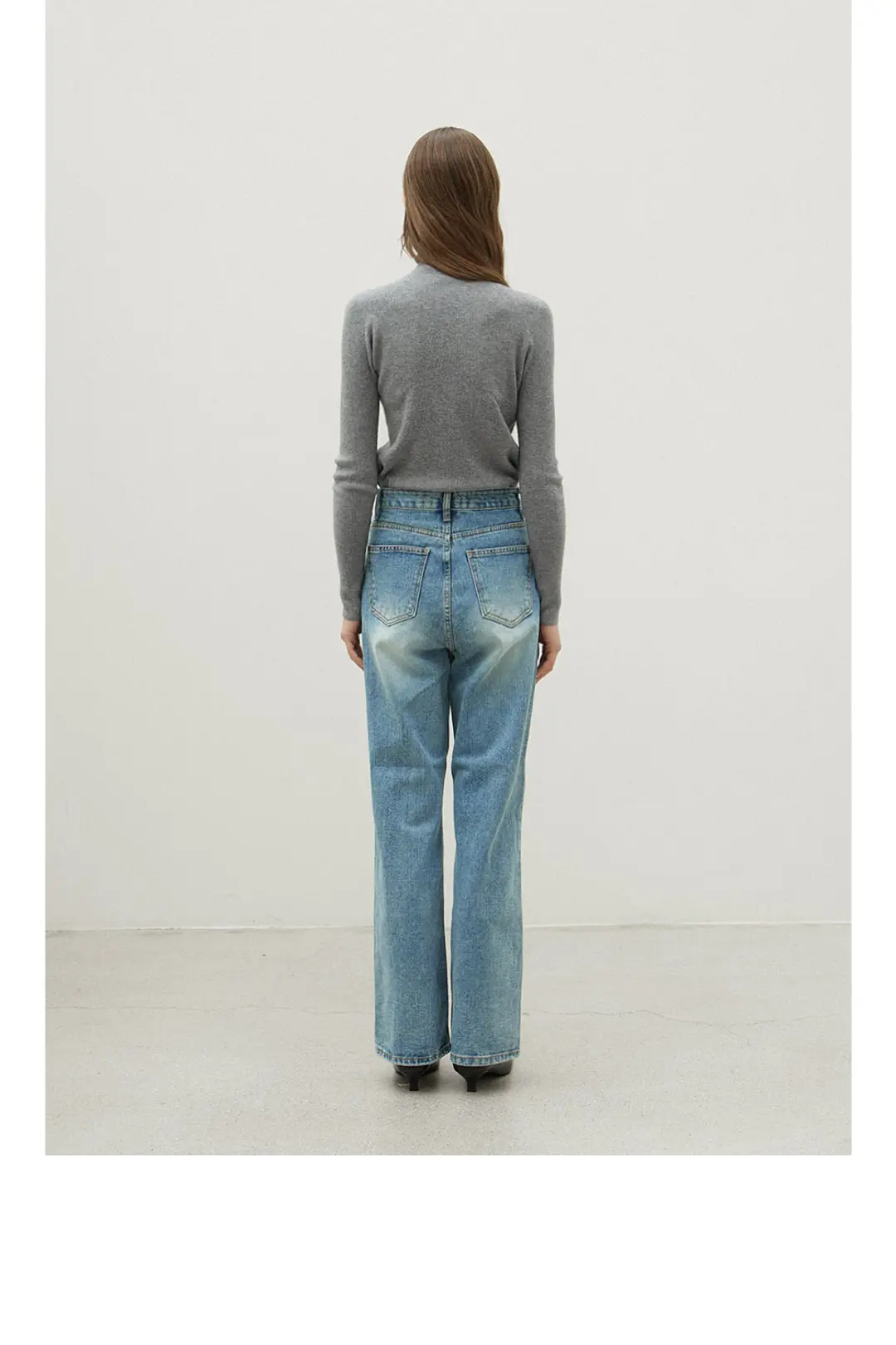 오브오브 Essential turtleneck wool knit top_gray 상품 이미지 2