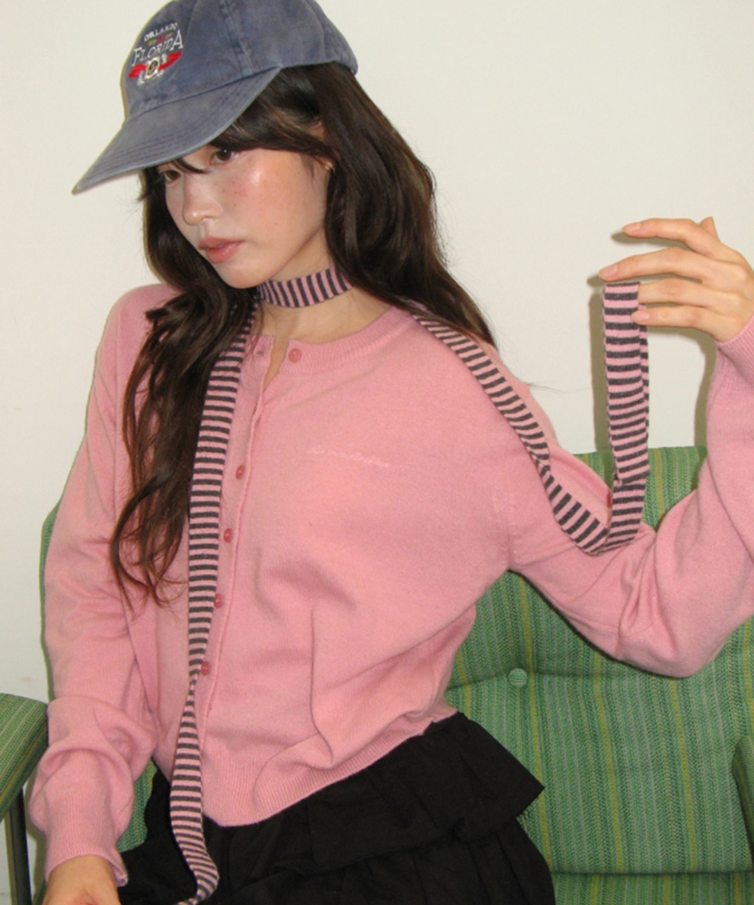 론론 BASIC WOOL ARCHIVE CARDIGAN PINK 상품 이미지 1