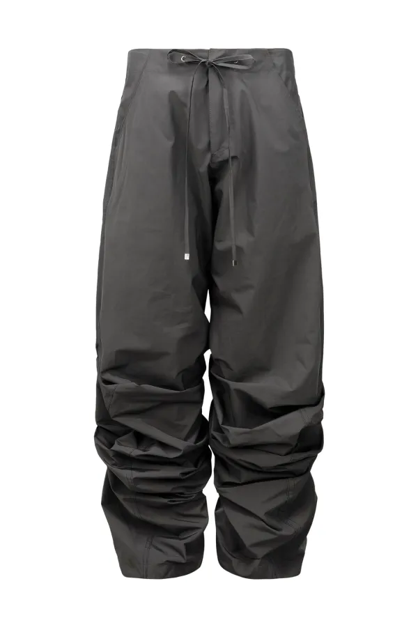 PINTUCK NYLON PANTS (UNISEX) CHARCOAL