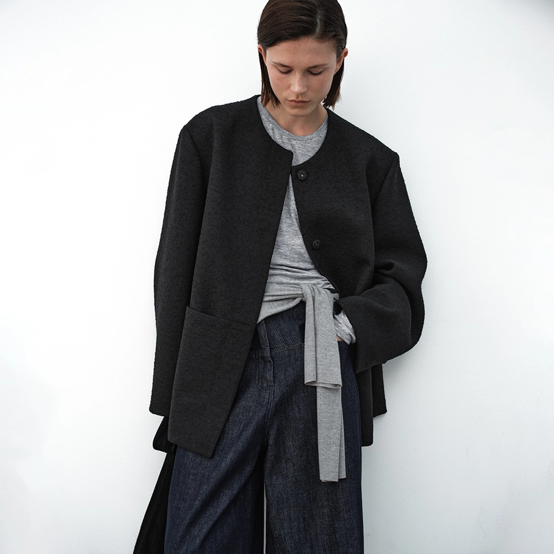 아뜰리에 나인 (JK-3041)ROUND NECK OVERFIT SET-UP TWEED JACKET 상품 이미지 2