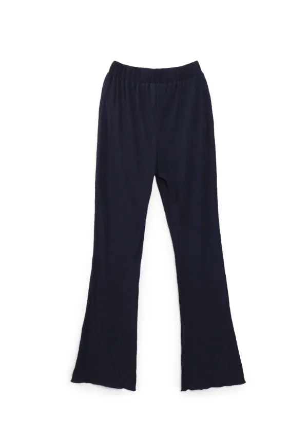 Mused Easy Bootscut Pants - Navy