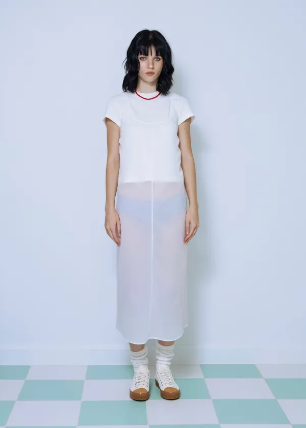 Two-Way Sheer Layered One-Piece_White