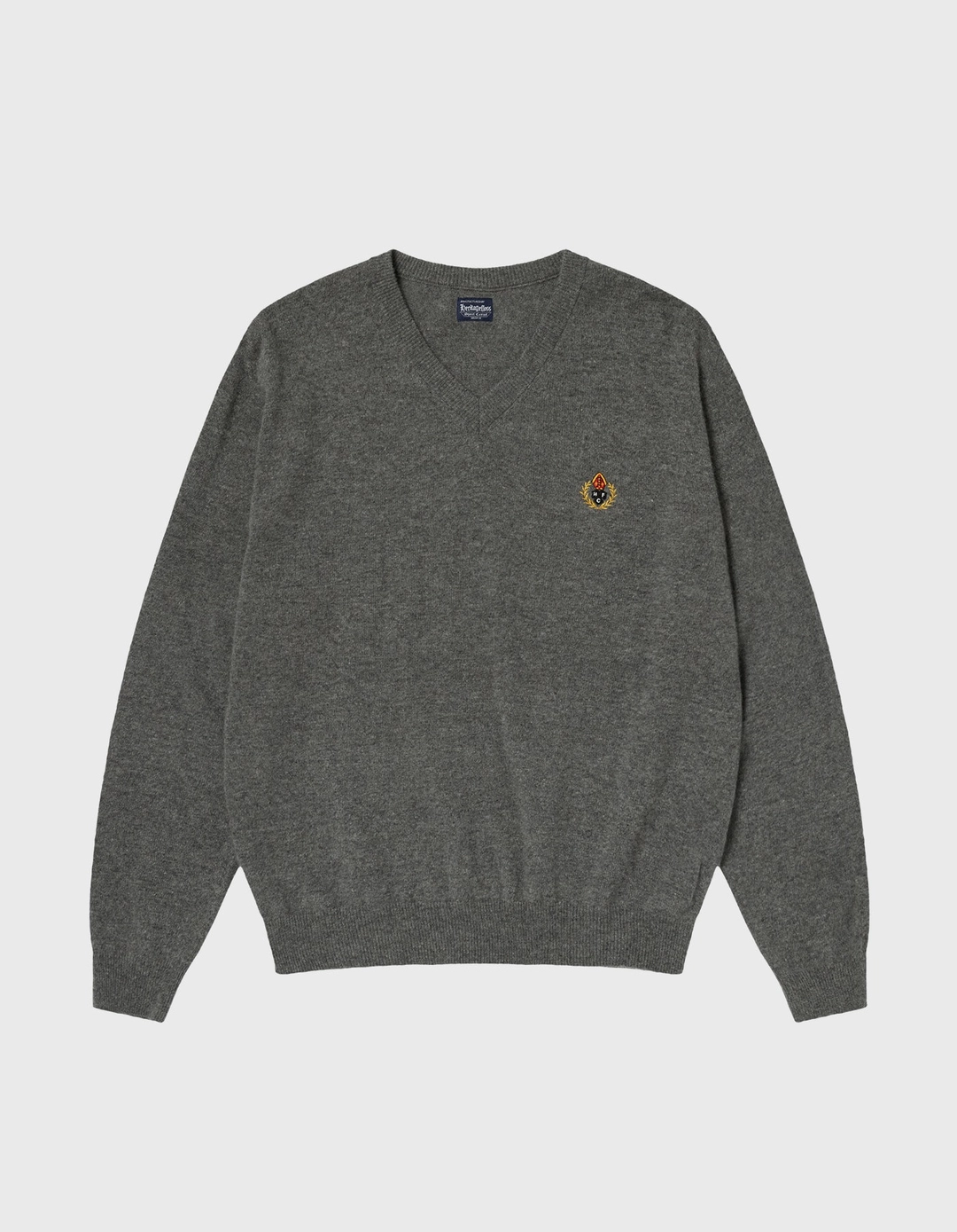 헤리티지플로스 CREST WOOL CASHMERE V-NECK / M.Grey(16%) 상품 이미지 1