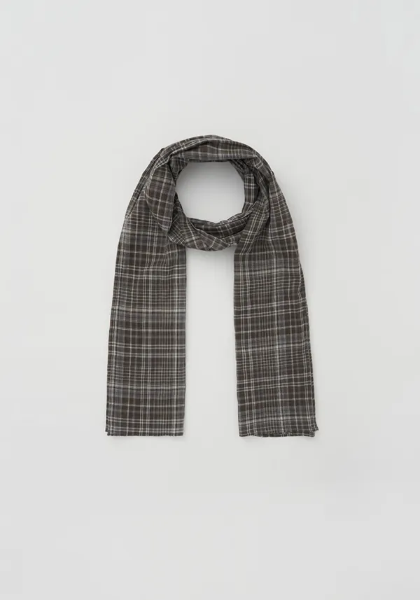 Check scarf (Brown)