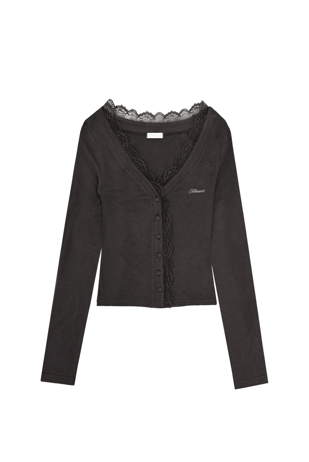 클리시어 Cream donuts sheer cardigan, Mint Gray 상품 이미지 3