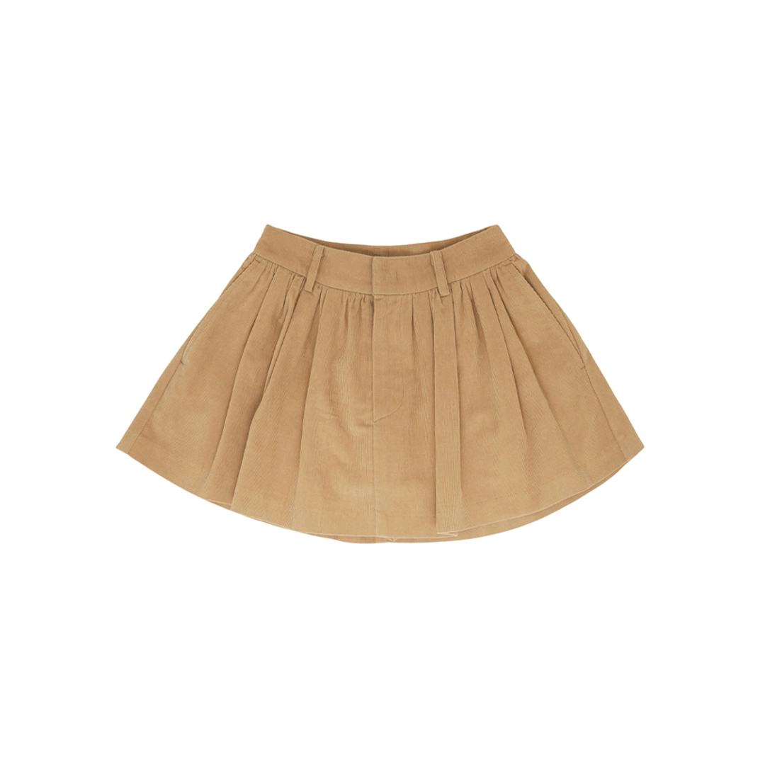 피브비 Shirring Corduroy Mini Skirt (milk tea beige) 상품 이미지 2