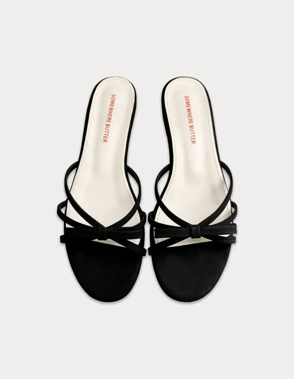 6.12 출고 Sally Ribbon Mule - Black