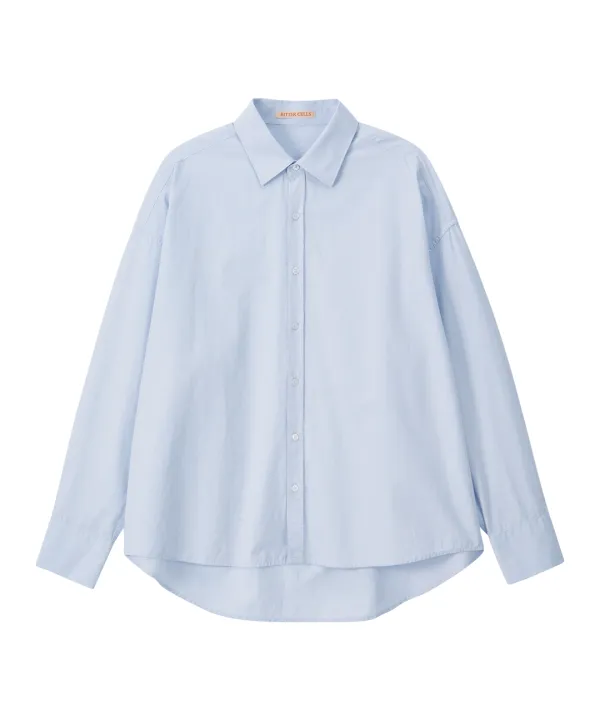 Oversized Essential Shirt-Blue