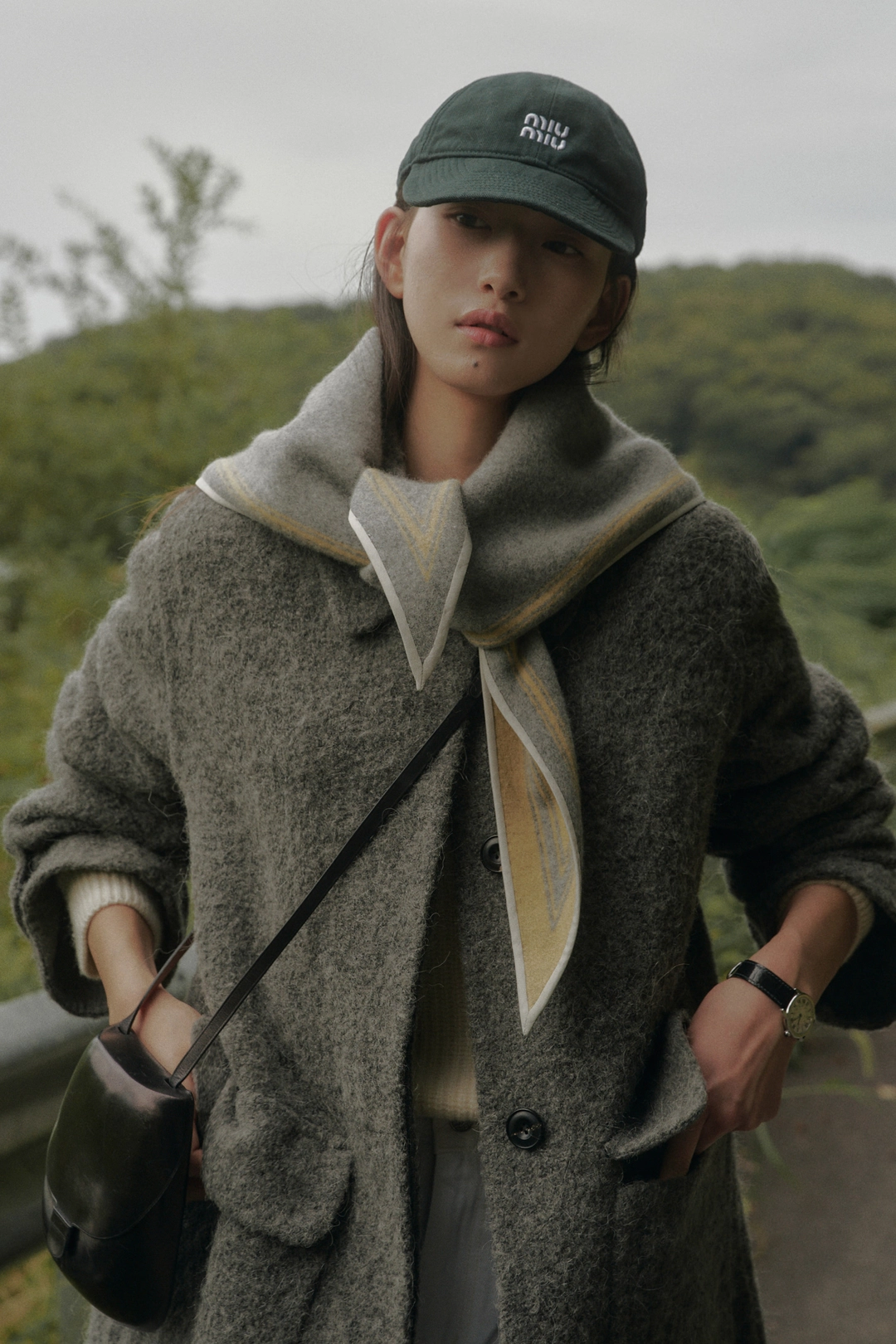 세이지먼트 EDAN COLOR SCHEME WOOL MUFFLER_YELLOW-GRAY 상품 이미지 2