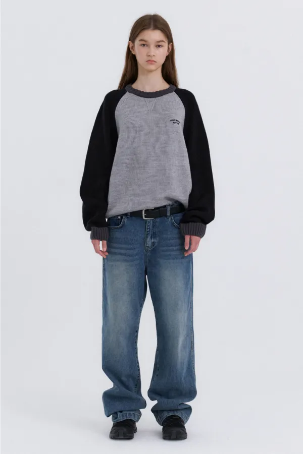 [Preview] Alden Wool Raglan Knit - Grey(Black)