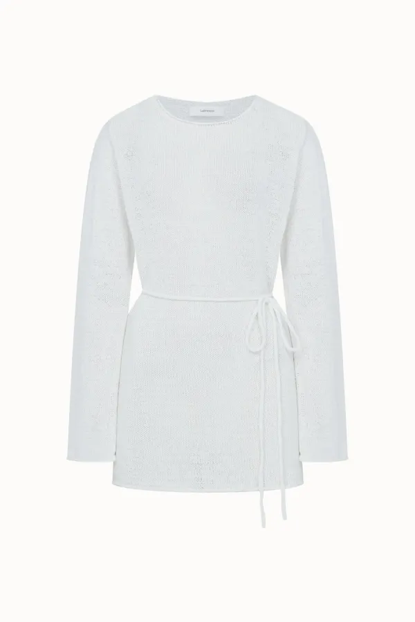 Cotton Linen Boat Neck Knit Top[LMBFSP25KN266]-2color