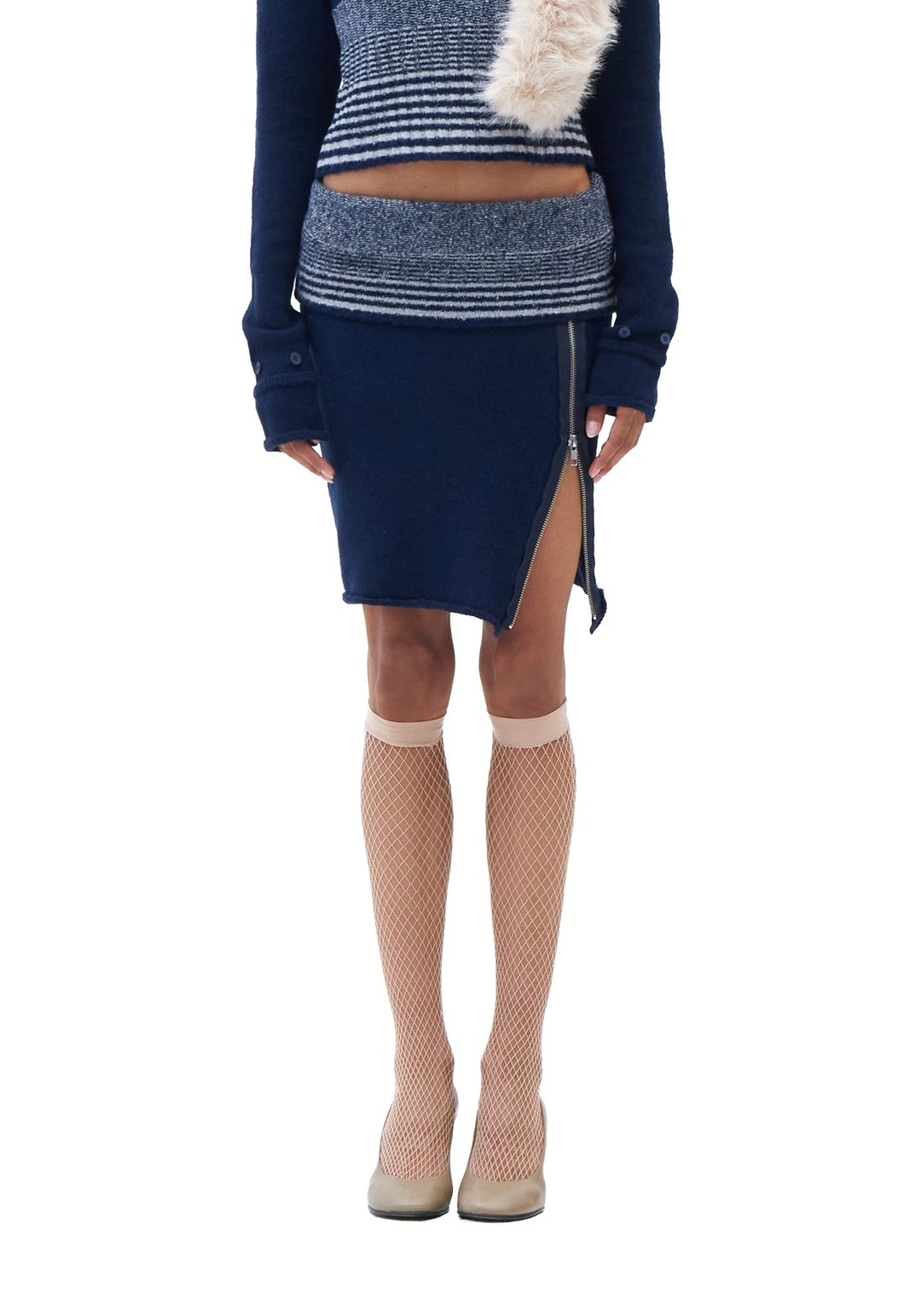힐다 [Pre-order] Fold-Over Midi Skirt [Navy] *9/21 발송예정 상품 이미지 2