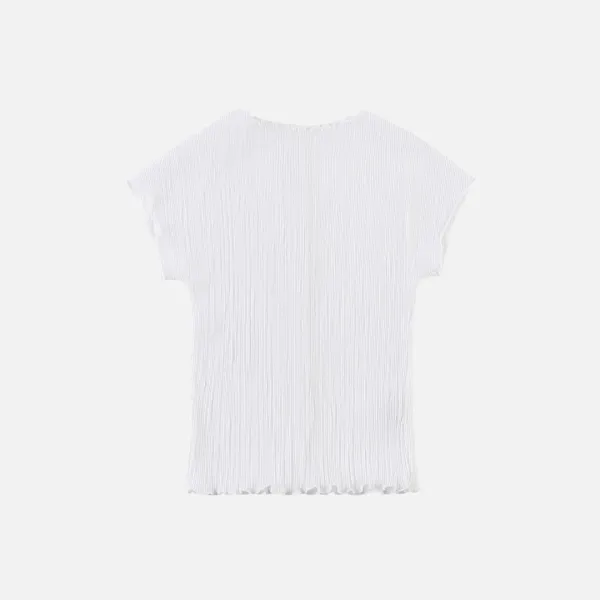 SITP5272 반팔 버튼 플리츠 탑_White